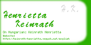henrietta keinrath business card